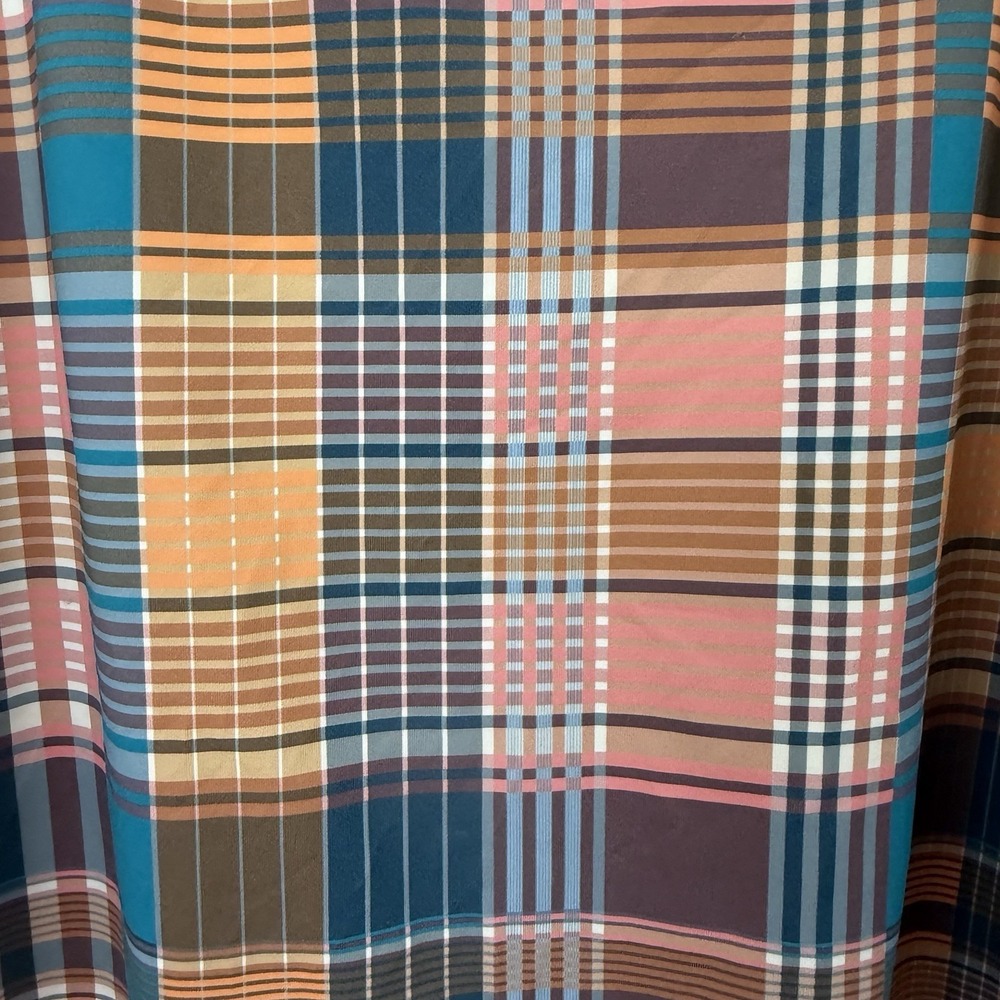 Vineyard Vines Womens Sconset 1 PC SWIMSUIT Medium Plaid Print Mallard Pink - Picture 7 of 11